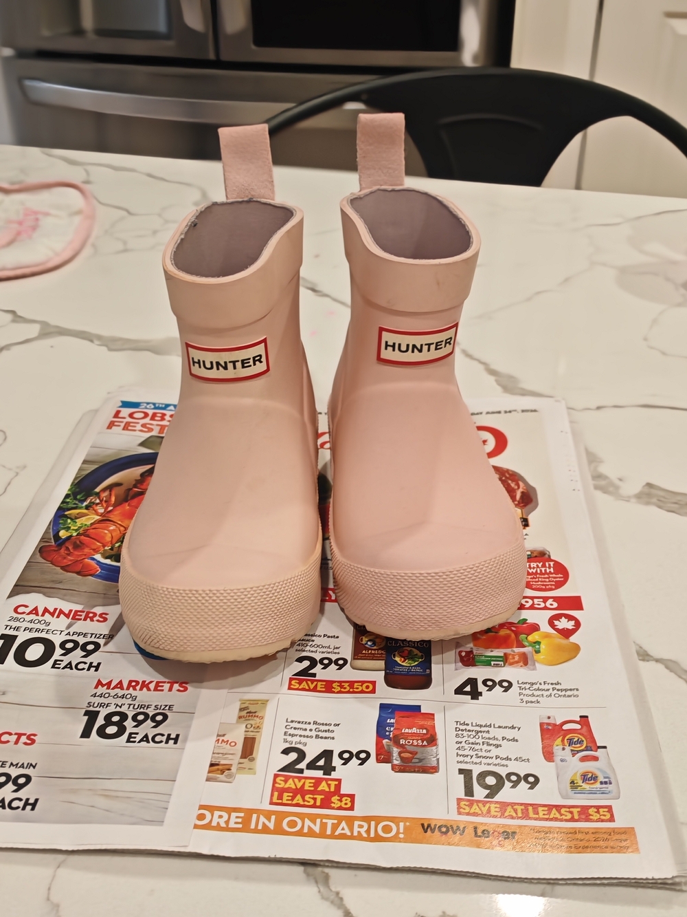 2/40 Hunter Little Kids Original Classic Boot Azalea Pink